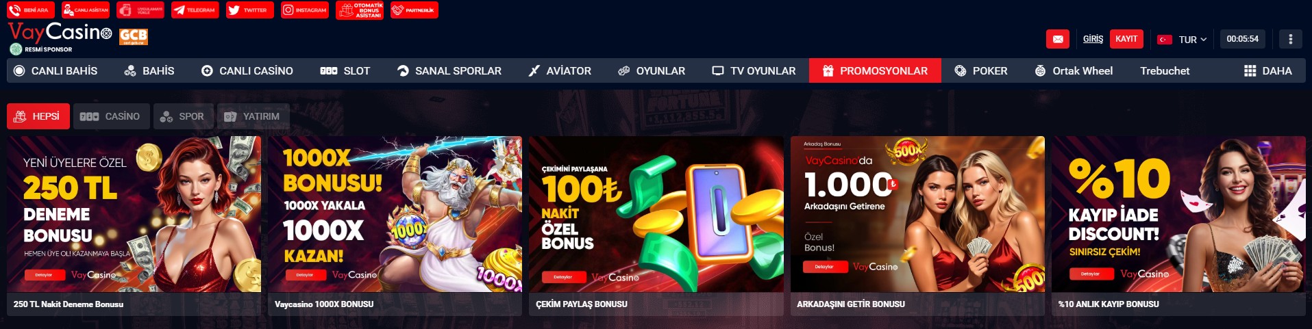 Vaycasino Bonusları